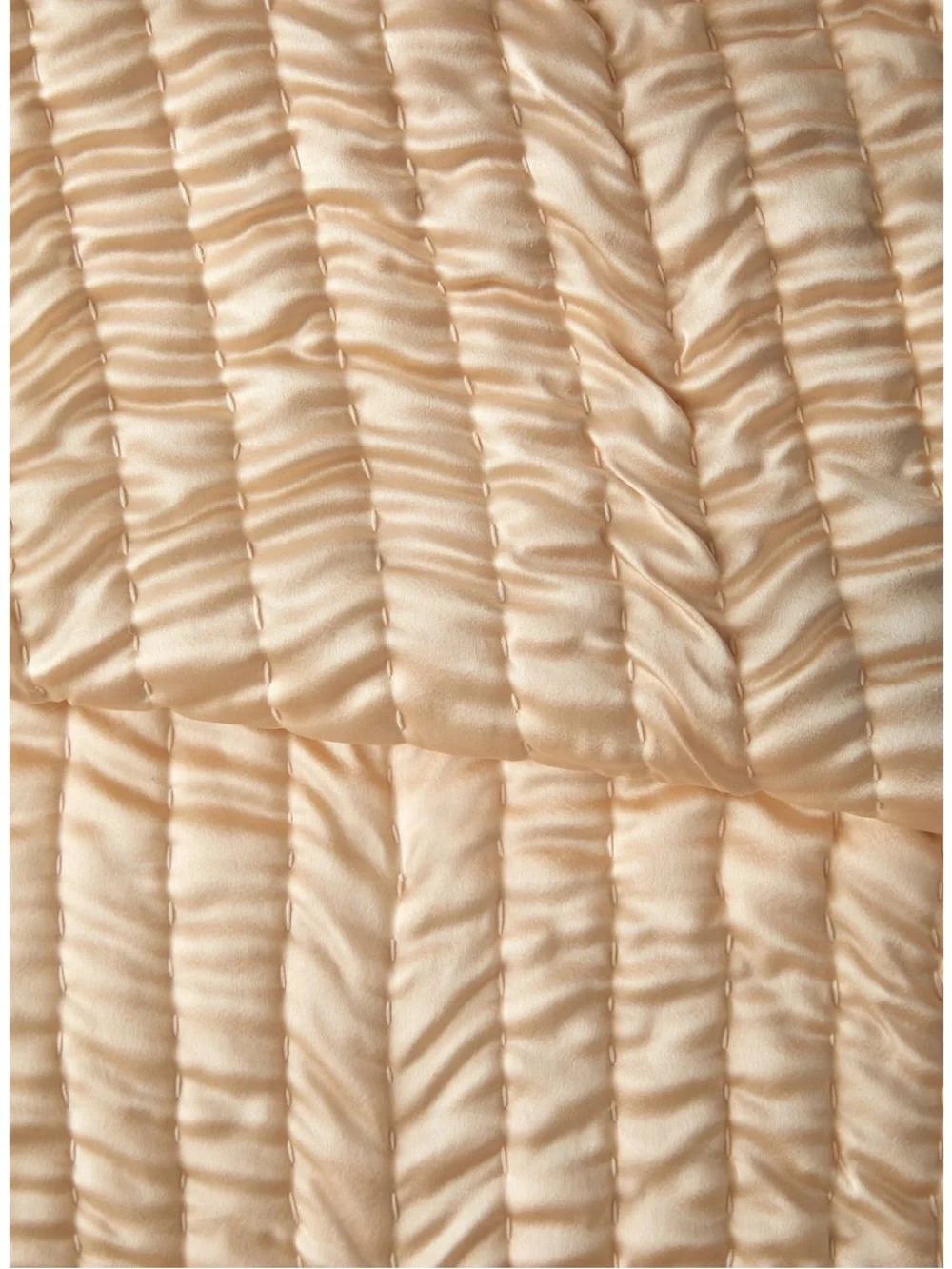 Urban Outfitters Queen Plush Ruched Peach/Sand Comforter